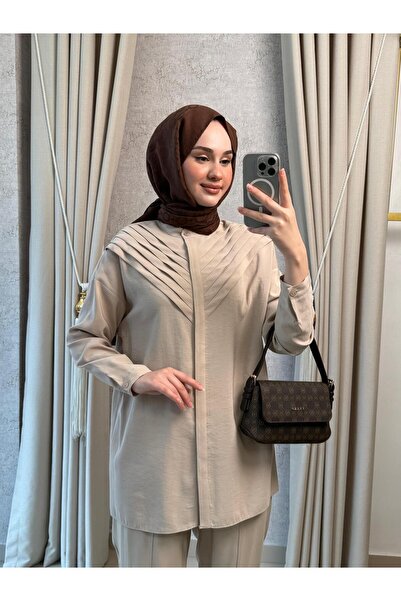 Nuss 1071 Pantolonlu Takım Latte