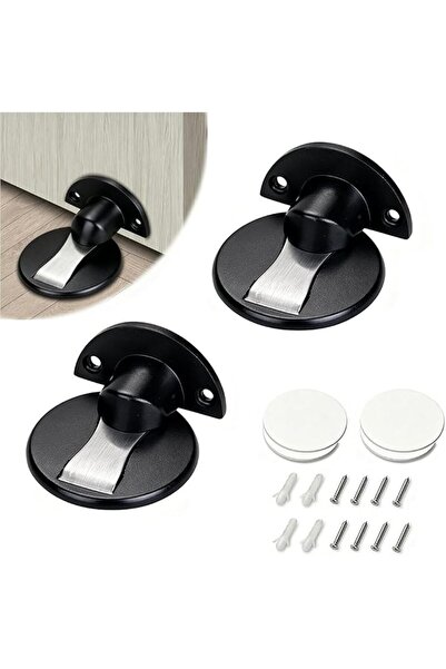 Goodern 2 Pcs Magnetic Door Stopper, Self Adhesive Floor Mount Door Stop, No ...