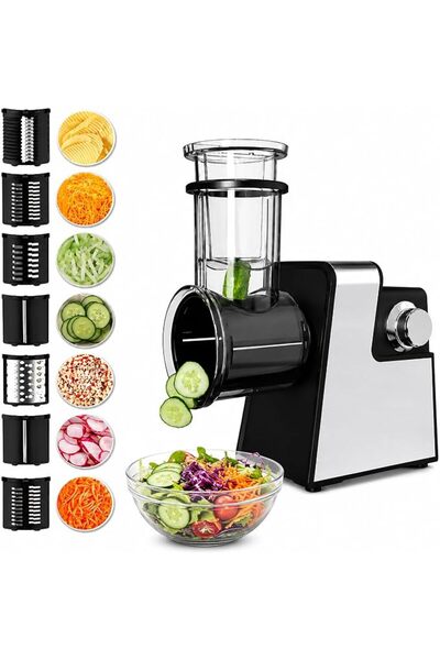 GENERAL 400W Electric Cheese Grater, Upgraded Salad Shooter with 7 Stainless ...