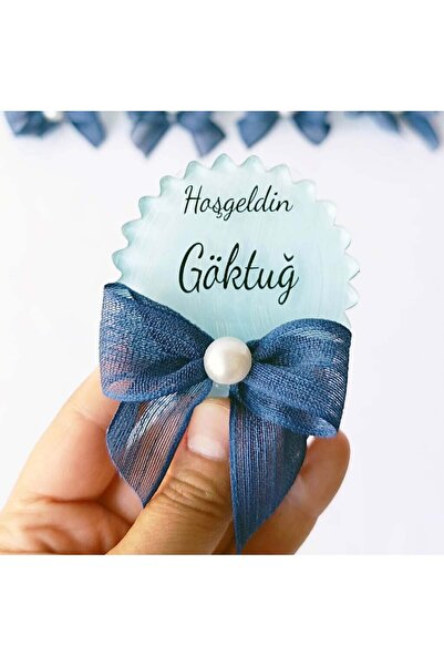 Mekece Baby Candy Gift Bebe-332M Wavy Round Back Blue Transparent Plexiglass ...