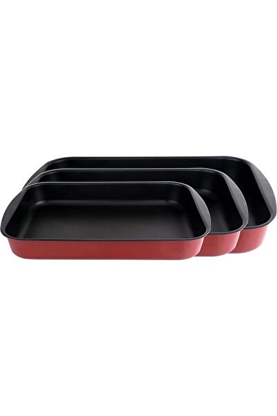 Alsaif Home AlSaif Vetro 3 Pieces Non Stick Rectangular Baking Pan Set, 37,41...