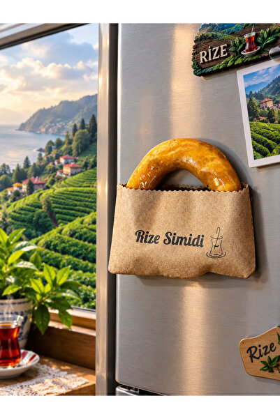 Genel Markalar Rize Simidi Magnet – Yöresel Rize Temalı Dekoratif Buzdolabı S...