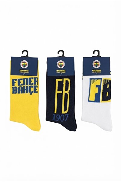Fenerbahçe جوارب مرخصة للكبار، مجموعة من 3 جوارب، مجموعة جوارب باللون الأصفر ...