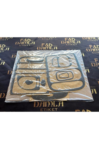 FD Damla Etiket Hyundai Starex Front Chest Mahogany Finish Color Set Carbon C...