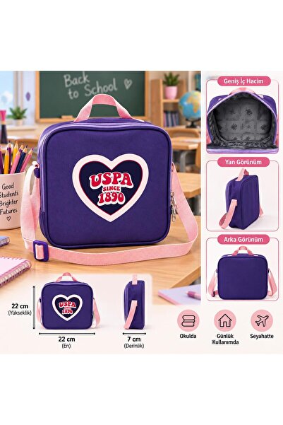 U.S. Polo Assn. Θερμομονωτικό κουτί φαγητού για Δημοτικό Σχολείο, Γυμνάσιο κα...