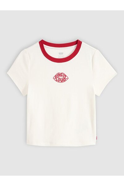 Levi's Graphic Essential Baby Bisiklet Yaka Beyaz Tişört