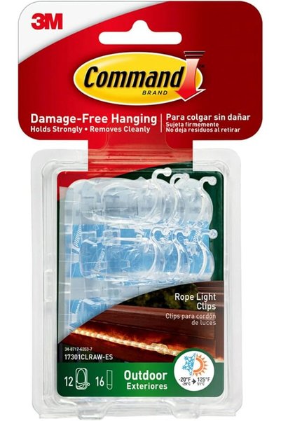 commandos savunma sanayi Command Outdoor Rope Light Clips, Clear (17301CLRAW-ES)