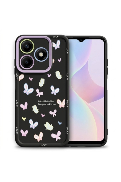 Nezih Case Tecno Spark 10 ile Uyumlu Kamera Korumalı Sevimli Desenli Silikon ...