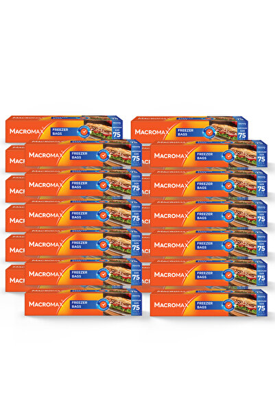 MACROMAX 24x Pungi medii pentru frigider/congelator, 24x38cm, 75 bucăți.