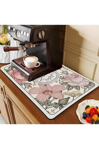 KASTWAVE Absorbent Coffee Drying Mat for Kitchen & Coffee Bar Counters, 15.75...
