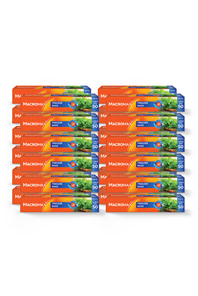 MACROMAX 24x Pungi mari pentru frigider/congelator, 30x45cm, 50 bucăți.