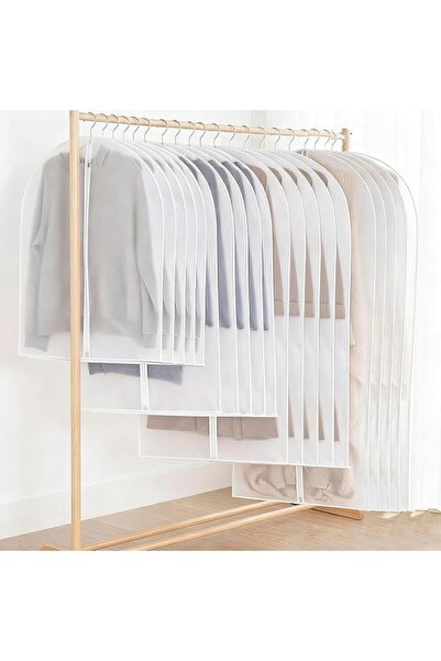 Beauenty Hanging Garment Bags, Zippered Clothing Dust Cover, 120-140cm Sealed...