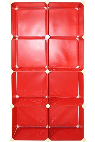 HIHOMEY Cube Storage with Doors, 8-Cube Storage Organizer, Plastic Closet Cab...