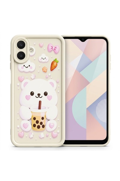 Nezih Case Samsung Galaxy A06 ile Uyumlu Kamera Korumalı Sevimli Desenli Sili...