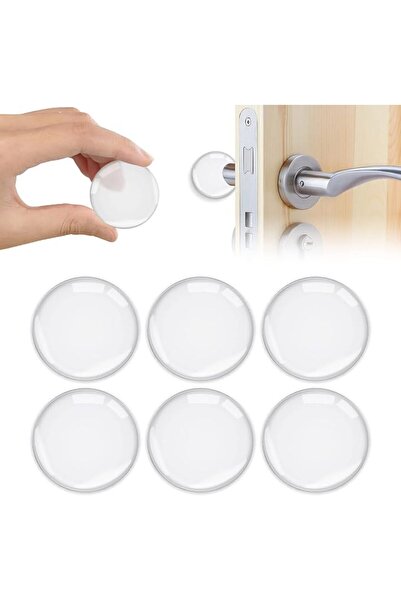 Vicloon Door Stopper, 6Pcs Wall Door Handle Stopper, Silicone Transparent Rou...