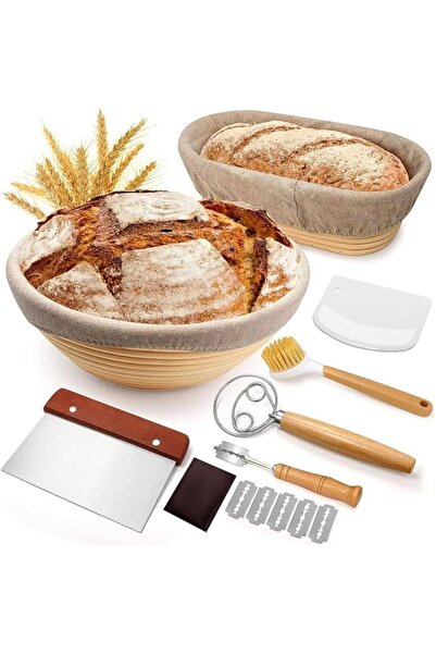 GENERAL Banneton Bread Proofing Basket Set,Sourdough Starter Kit with Bread L...