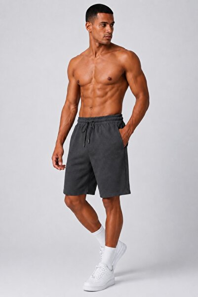 SURMARİ Comfortable Fit Unisex Shorts in Black, Grey, Navy Blue, Anthracite a...