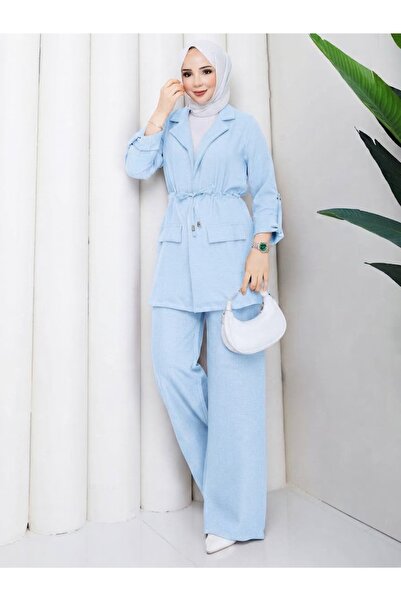 modapark.ist Women's Waist Tie-Detail Pants Set
