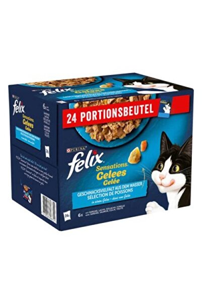 FELIX Hrană umedă completă și echilibrată pentru pisici adulte, 24 plicuri X ...
