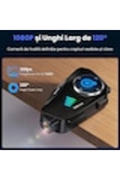 VETALUX Sistem de Comunicare Intercom VETALUX®, Casca Moto, Bluetooth 5.3, Full HD 1080P, 30fps, Unghi 120°, Autonomie 50H, Card 32GB inclus, Intercom Wireless 1000m, Foto&Video HD 360°