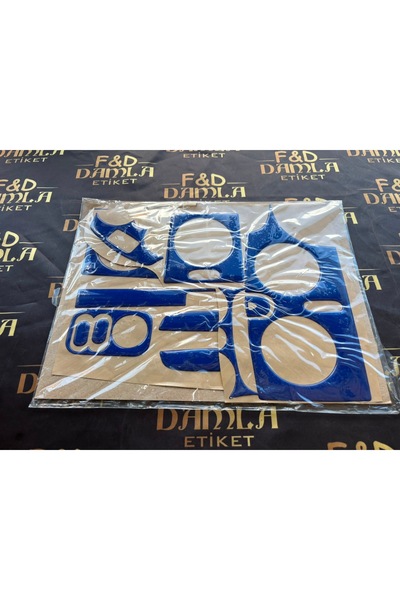 FD Damla Etiket Renault Kango 1998> Front Chest Mahogany Veneer Color Set Blu...