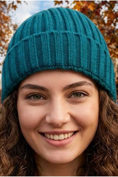 Uniquetrenders Women's Ribbed Folded Knitwear Winter Beanie