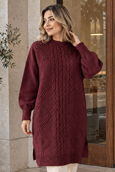 benguen Stoned Knitwear Sweater K6040 Claret Red