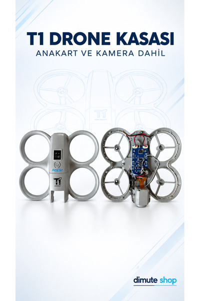 Dimute Shop T1 Drone Kasası - Anakart ve Kamera Dahil Yedek Parça Kasa