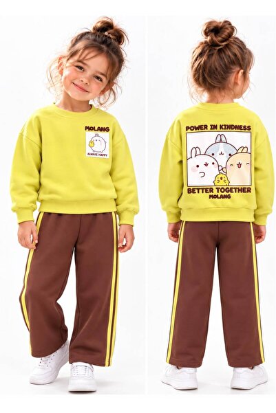 ciklet kids طقم رياضي مخطط للفتيات مكون من قطعتين S
