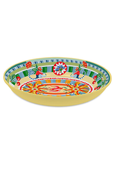Baci Milano Dolce Far Niente Melamin Oval Servis Kasesi 33 cm
