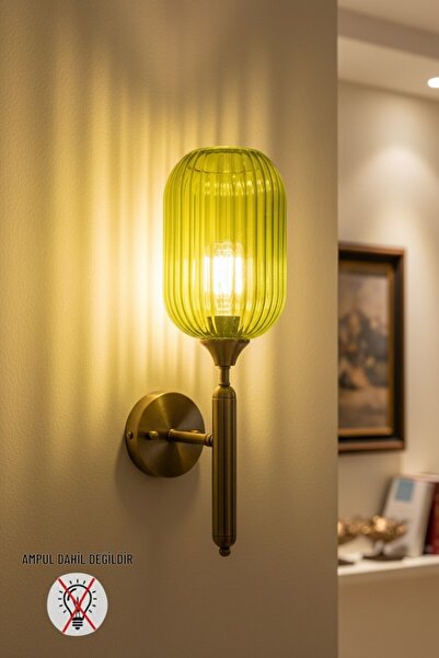 Bamyum Wingmn Green Glass Torch Body Sconce Metal Rustic E27 Single Cafe Bout...