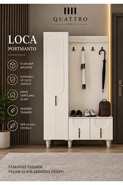 QUATTRO HOME LOCA KAPAKLI PORTMANTO-Genişlik: 120 cm Yükseklik: 208 cm Derinl...