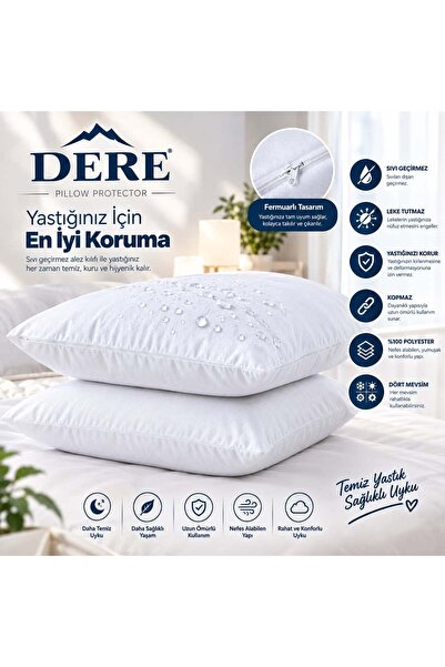 Sıvı Geçirmez Yastık Koryuculu Yastık Alesi 2'li Set