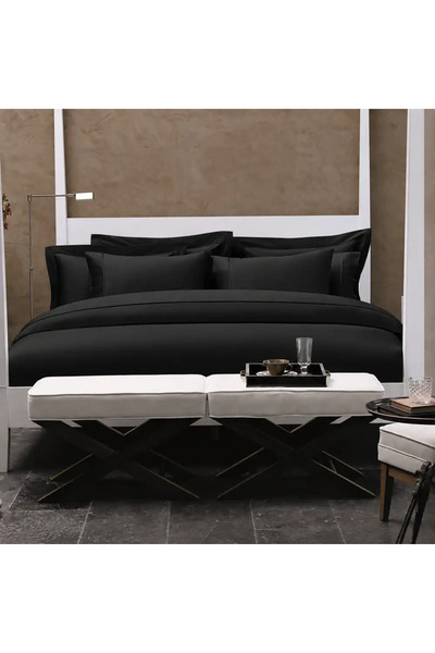 Valeron. Set de lenjerie de pat dublu premium, Valeron, 7 piese, Luna, 100% b...