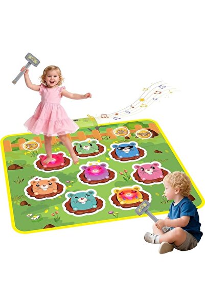 Soofam 3 in 1 Musical Mat for Toddlers，Whack-a-Mole Toy, Ages 3-5, With 2 ham...