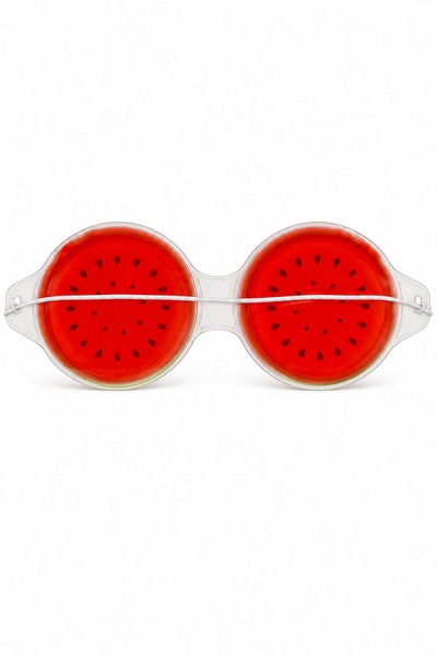 Much and More Watermelon Patterned Red Transparent Sinusitis Wrinkle Hot Cold Eye Relaxing Comfortable Sleep Eye Mask