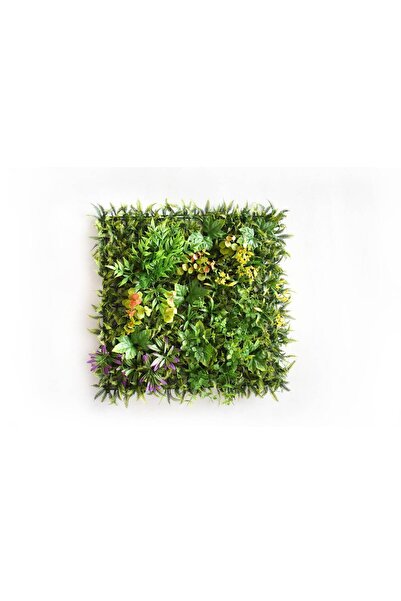 MK Yapay Çiçek Duvar Kaplama 50x50 Cm Panel Şimşir Dik Duvar Uygulama Çim Dik...
