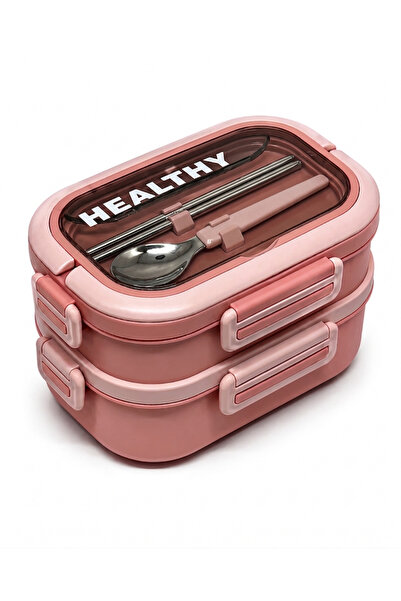 Masis Home 1650 ml Lunch Box 2 Tiers 4 Compartments Stainless Steel Lunch Box...