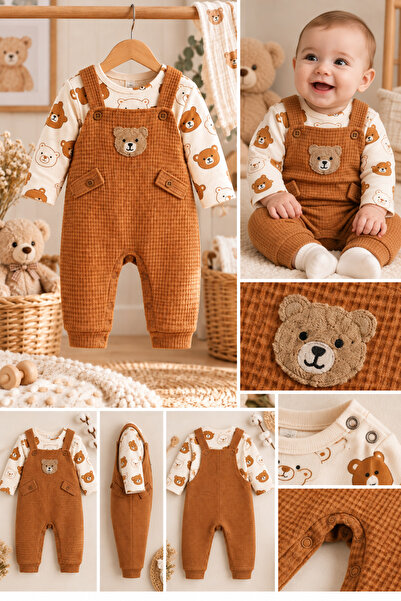 MYZİ STORE Baby Boy 3-Piece Romper Set