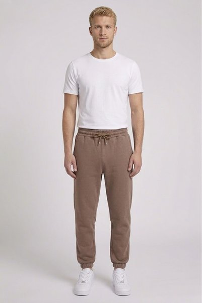 Machi 3 Thread Men's Sweatpants with Elastic Cuffs Soft Cotton Smoked Gray Br...