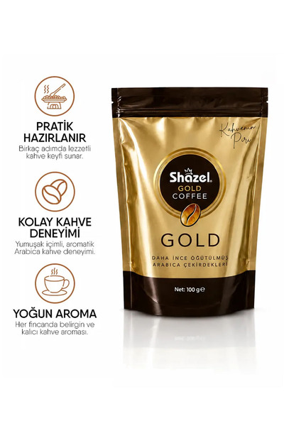 Shazel Gold Çözünebilir Granül Kahve 100 gr %100 Arabica