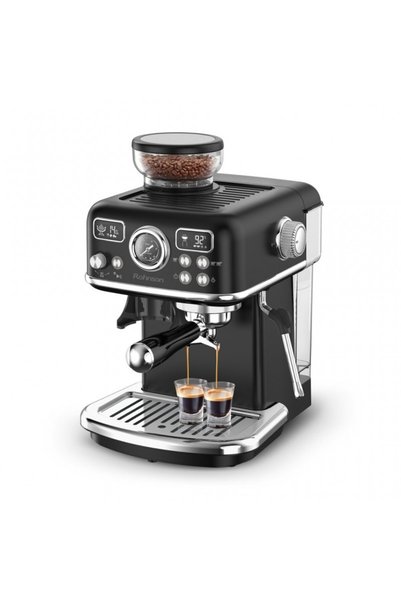 ROHNSON Espressor cu râșniță 2 în 1 R98250B ,1350W, cafea boabe 120g, putere macinare 150W,1.8L, 20bar,tactil ,77dB, sistem control temperatura NTC, 20 nivele macinare