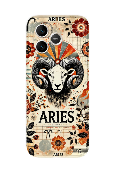 FLAMENKO Honor 600 Lite Compatible Aries Patterned Transparent Phone Case