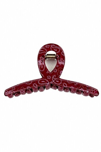nesdesignn Patterned Bowknot Buckle — Burgundy