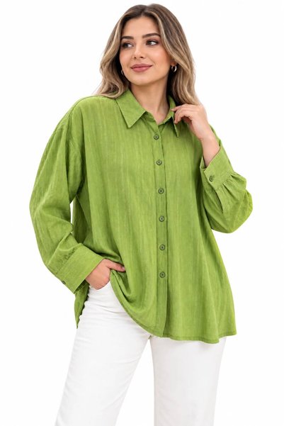 Generic Brand Women's Shirt - Buttoned Shirt - Solid Color Shirt - Short Shirt