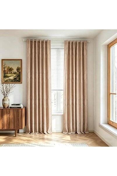 KYDTSYK Elegant Jacquard Blackout Curtains, Thermal Insulated Room Darkening ...