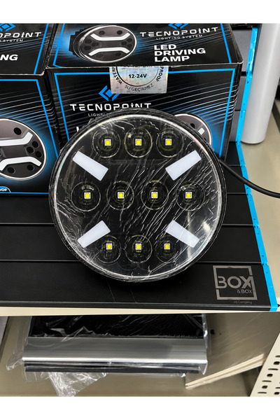 tecnopoint Yuvarlak Bıyık Sis Lambası 18 Cm Çap 12-24V Su Geçirmez Tır Kamyon...