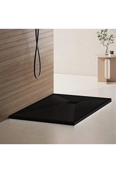 SELEXMO Cadita de dus dreptunghiulara 70x90 cm, slim 3 cm, negru