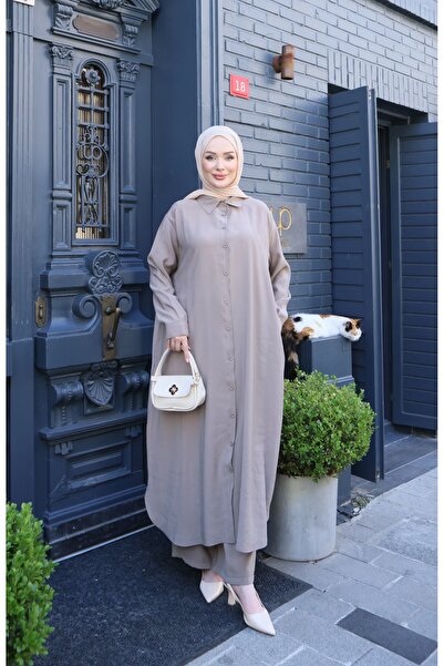NİSUM MODA Long Shirt Modal Set