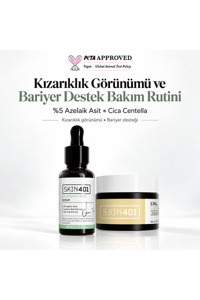 Skin401 Kızarıklık Görünümü ve Bariyer Destek Bakım Rutini – %5 Azelaik Asit ...